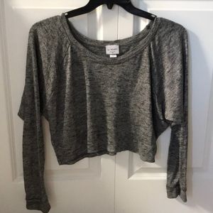 Gray cropped sweater